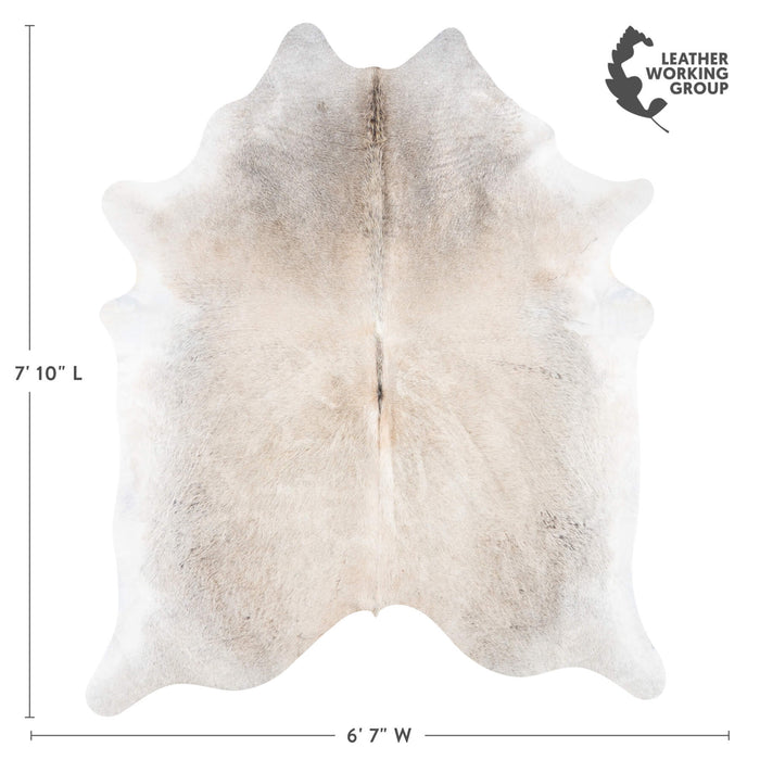 Brazilian Grey Palomino Cowhide Rug Size 7'10" L x 6'7" W 1075