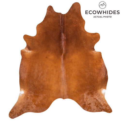 Brazilian Brown Cowhide Rug Size 7'3" L x 6'6" W 1087