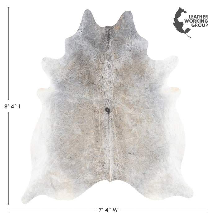 Brazilian Grey Palomino Cowhide Rug Size 8'4" L x 7'4" W 1100