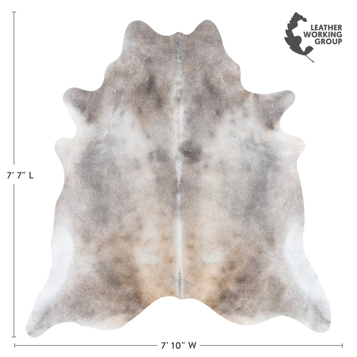 Brazilian Grey Palomino Cowhide Rug Size 7'7" L x 7'10" W 1103