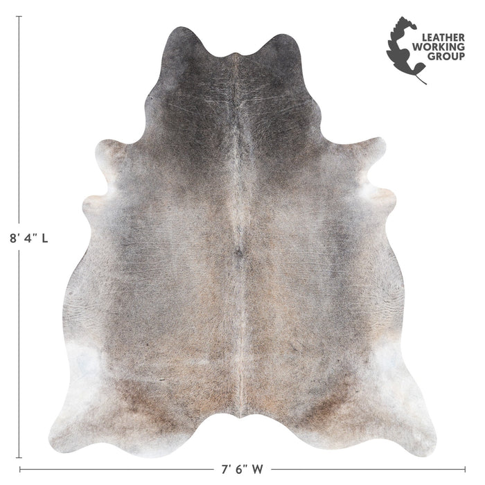 Brazilian Grey Palomino Cowhide Rug Size 8'0" L x 7'3" W 1104