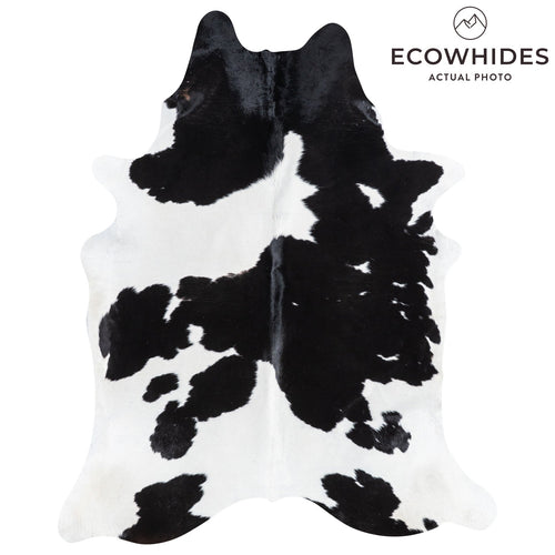 Brazilian Black and White Cowhide Rug Size 8'1" L x 6'7" W 1118