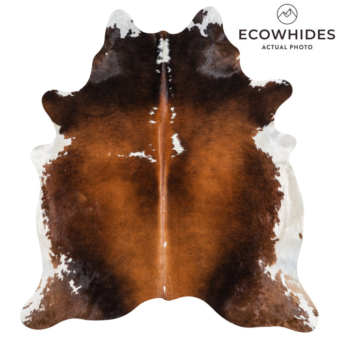 Brazilian Mahogany Cowhide Rug Size 6'8" L x 6'1" W 1137