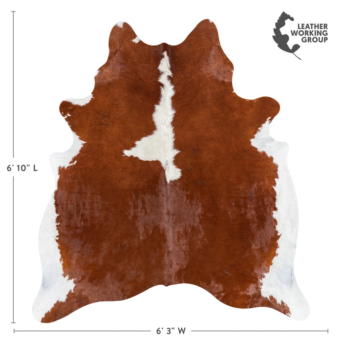 Brazilian Hereford Cowhide Rug Size 6'10" L x 6'3" W 1142