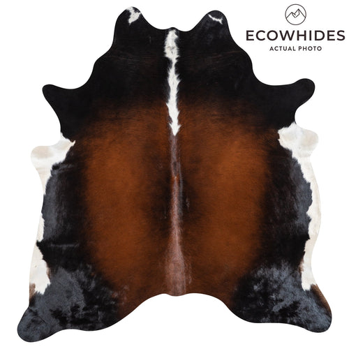 Brazilian Mahogany Cowhide Rug Size 6'6" L x 6'1" W 1145