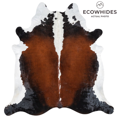 Brazilian Mahogany Cowhide Rug Size 8'0" L x 7'7" W 1155