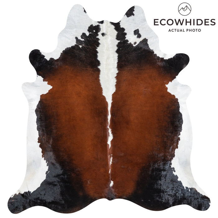 Brazilian Mahogany Cowhide Rug Size 8'0" L x 7'7" W 1155