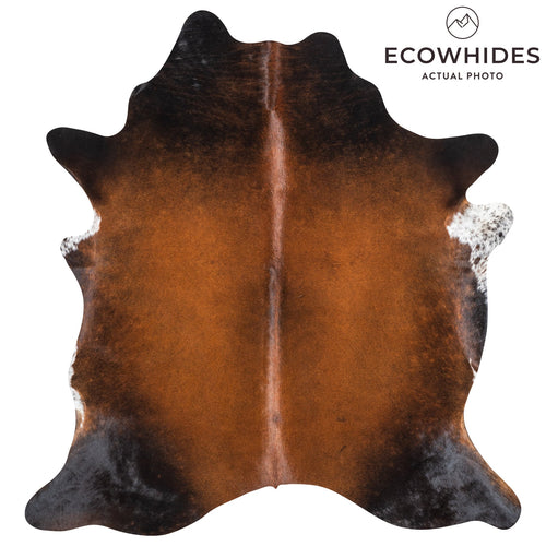 Brazilian Mahogany Cowhide Rug Size 7'2" L x 6'9" W 1193