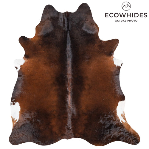 Brazilian Mahogany Cowhide Rug Size 7'7" L x 6'10" W 1201