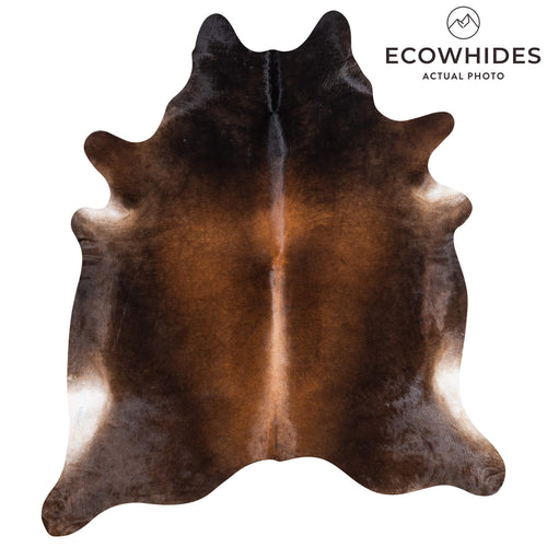 Brazilian Mahogany Cowhide Rug Size 8'1" L x 6'11" W 1202