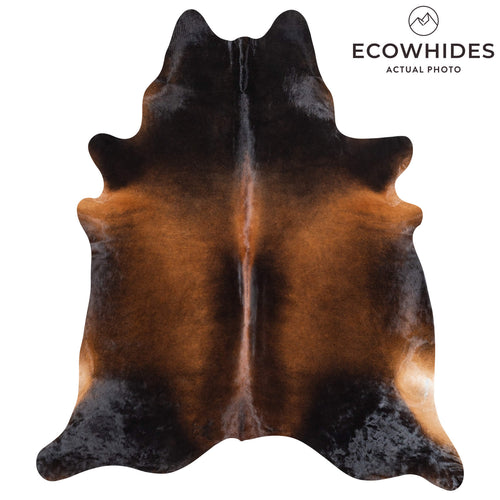 Brazilian Mahogany Cowhide Rug Size 7'11" L x 7'3" W 1204