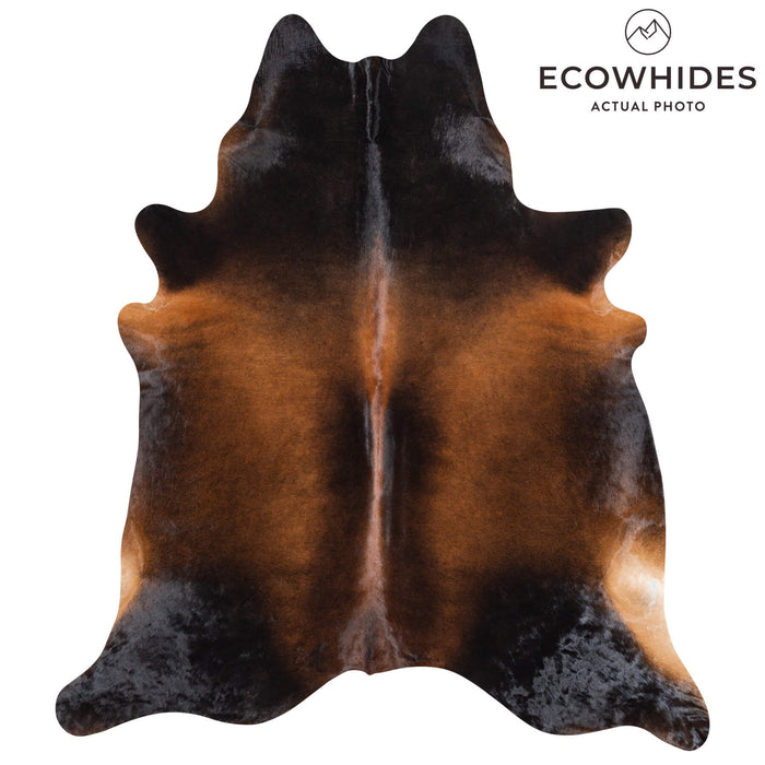 Brazilian Mahogany Cowhide Rug Size 7'11" L x 7'3" W 1204