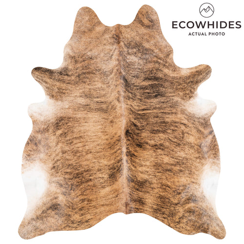 Brazilian Brindle Cowhide Rug Size 7'7" L x 6'8" W 1209