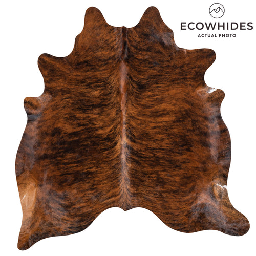 Brazilian Brindle Cowhide Rug Size 7'4" L x 7'1" W 1213