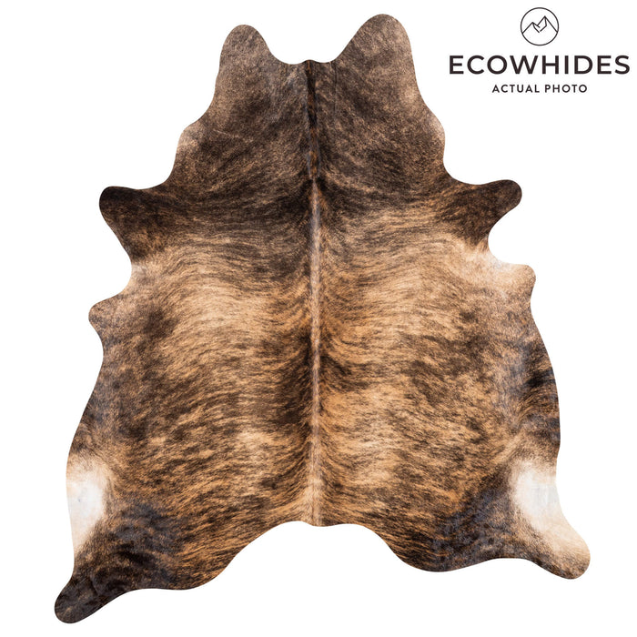 Brazilian Brindle Cowhide Rug Size 8'4" L x 7'3" W 1214