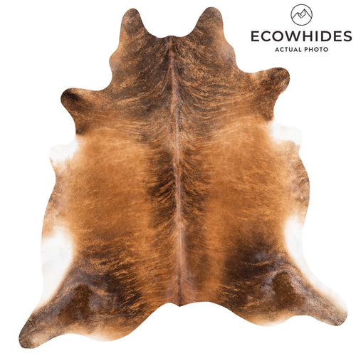 Brazilian Brindle Cowhide Rug Size 7'11" L x 7'5" W 1215