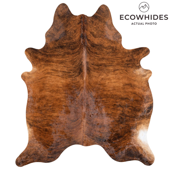 Brazilian Brindle Cowhide Rug Size 7'9" L x 6'6" W 1216