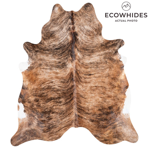 Brazilian Brindle Cowhide Rug Size 7'10" L x 6'11" W 1217