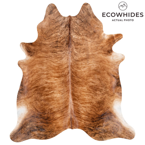 Brazilian Brindle Cowhide Rug Size 8'3" L x 7'3" W 1222