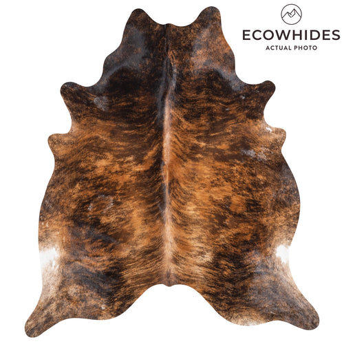 Brazilian Brindle Cowhide Rug Size 8'2" L x 7'3" W 1229