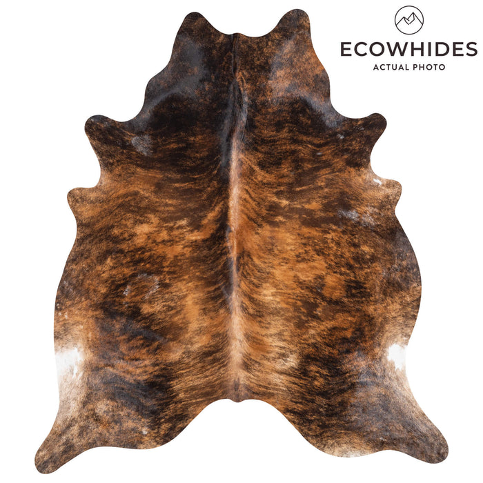 Brazilian Brindle Cowhide Rug Size 8'2" L x 7'3" W 1229