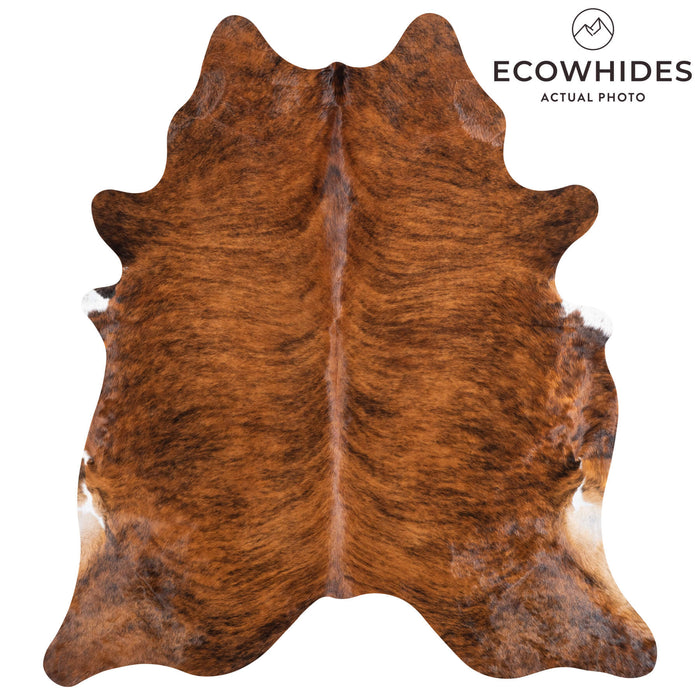 Brazilian Brindle Cowhide Rug Size 7'8" L x 7'1" W 1230