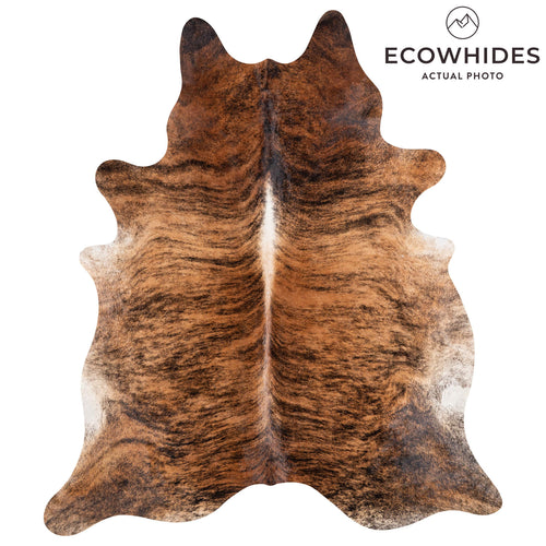Brazilian Brindle Cowhide Rug Size 8'6" L x 7'3" W 1231