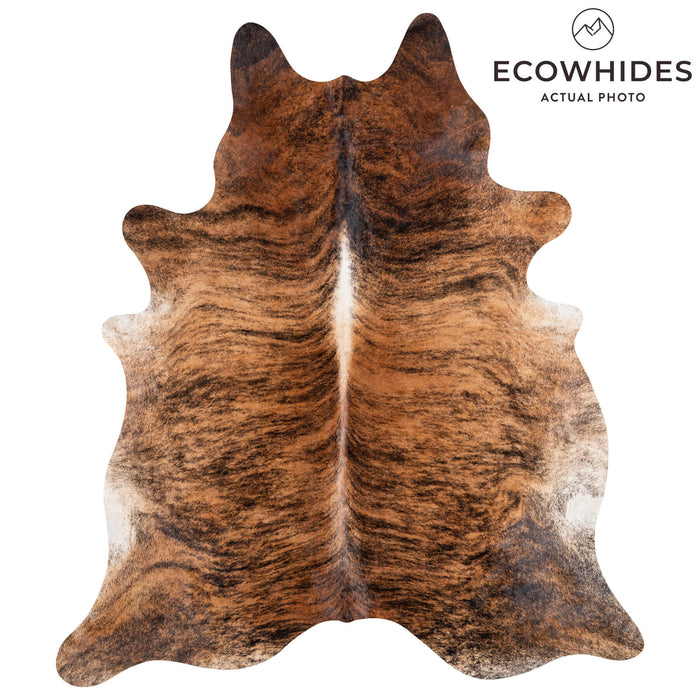 Brazilian Brindle Cowhide Rug Size 8'6" L x 7'3" W 1231