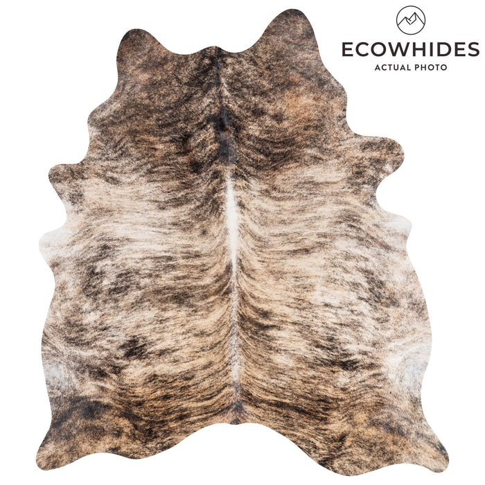 Brazilian Brindle Cowhide Rug Size 7'10" L x 6'11" W 1236