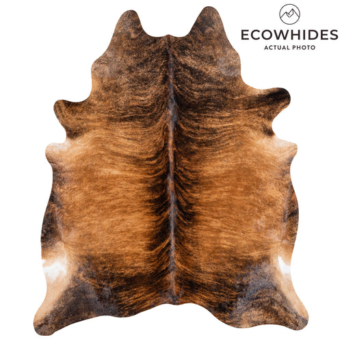 Brazilian Brindle Cowhide Rug Size 7'10" L x 6'7" W 1238