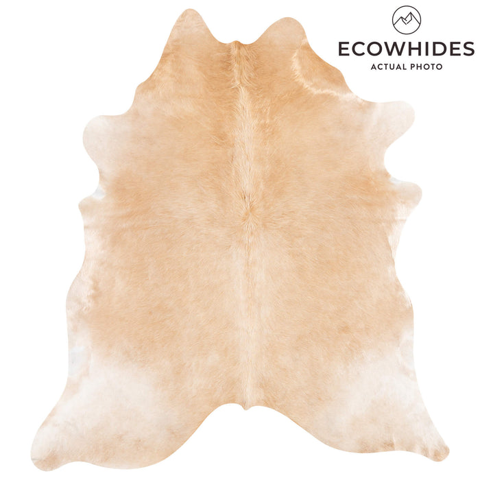 Brazilian Beige Cowhide Rug Size 7'3" L x 6'6" W 1247