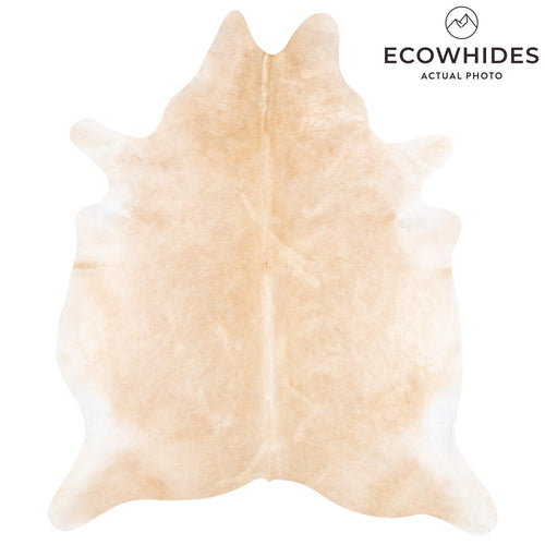 Brazilian Beige Cowhide Rug Size 7'10" L x 6'9" W 1253