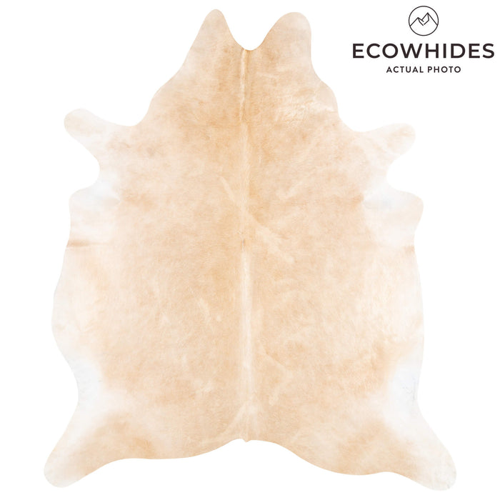 Brazilian Beige Cowhide Rug Size 7'10" L x 6'9" W 1253