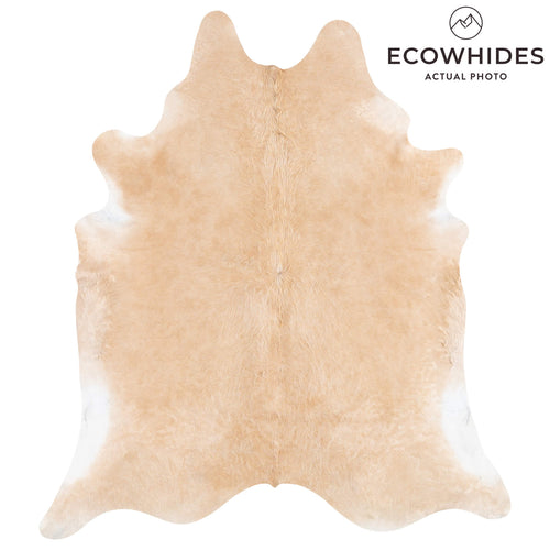 Brazilian Beige Cowhide Rug Size 7'10" L x 6'11" W 1259