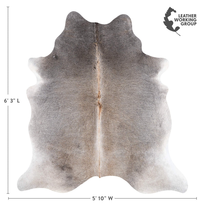 Brazilian Grey Palomino Cowhide Rug Size 6'3" L x 5'10" W 1295