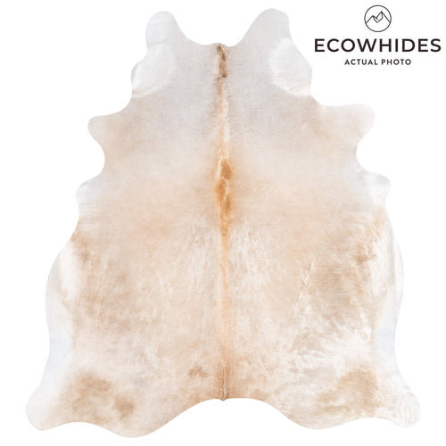 Brazilian Champagne Cowhide Rug Size 6'6" L x 5'11" W 1299