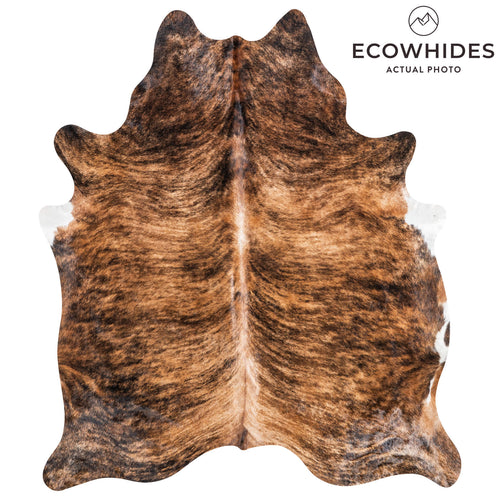 Brazilian Brindle Cowhide Rug Size 7'4" L x 6'4" W 1308