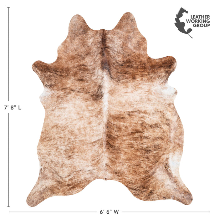 Brindle Cowhide Rug Size 7'8" L x 6'6" W 1312