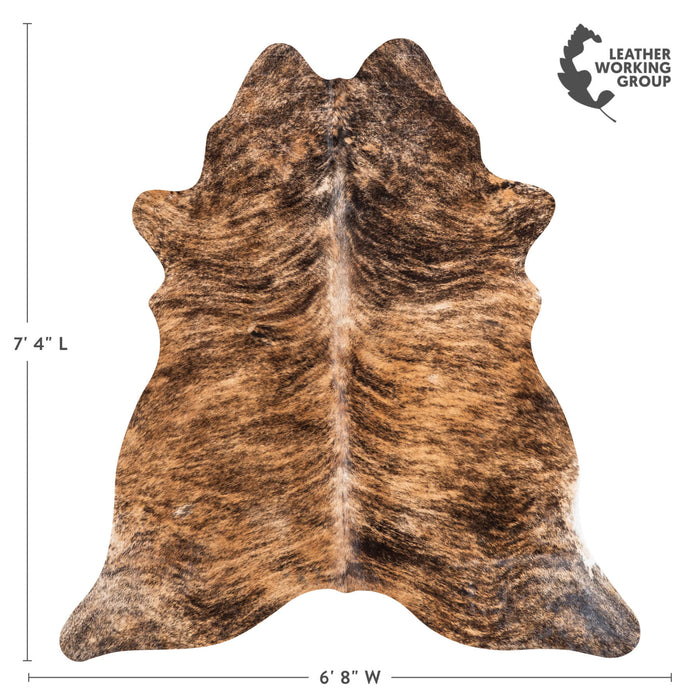 Brindle Cowhide Rug Size 7'4" L x 6'8" W 1313