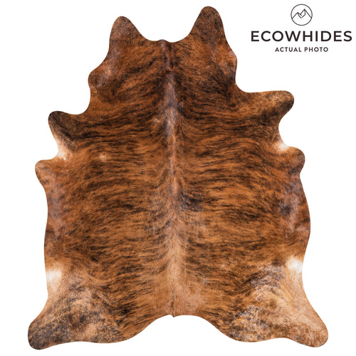 Brazilian Brindle Cowhide Rug Size 7'6" L x 6'7" W 1314