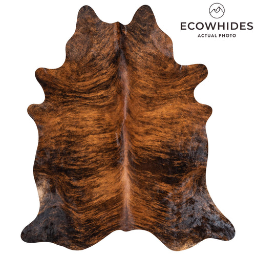 Dark Brindle Cowhide Rug Size 7'4" L x 6'4" W 1320