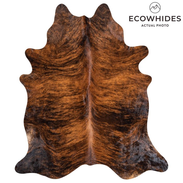 Dark Brindle Cowhide Rug Size 7'4" L x 6'4" W 1320