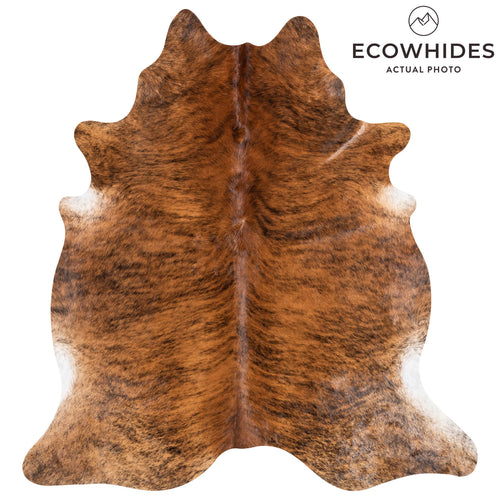 Brindle Cowhide Rug Size 7'1" L x 6'8" W 1322
