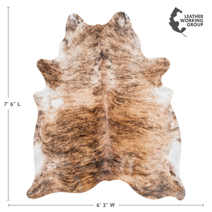 Brindle Cowhide Rug Size 7'6" L x 6'3" W 1323