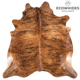 Brazilian Brindle Cowhide Rug Size 6'10" L x 6'6" W 1325