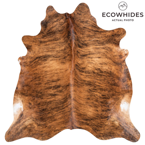 Brazilian Brindle Cowhide Rug Size 6'10" L x 6'6" W 1325