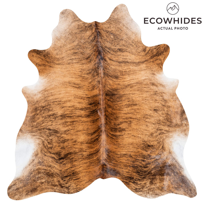 Brazilian Brindle Cowhide Rug Size 6'11" L x 6'6" W 1327