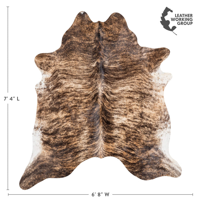 Brindle Cowhide Rug Size 7'4" L x 6'8" W 1328