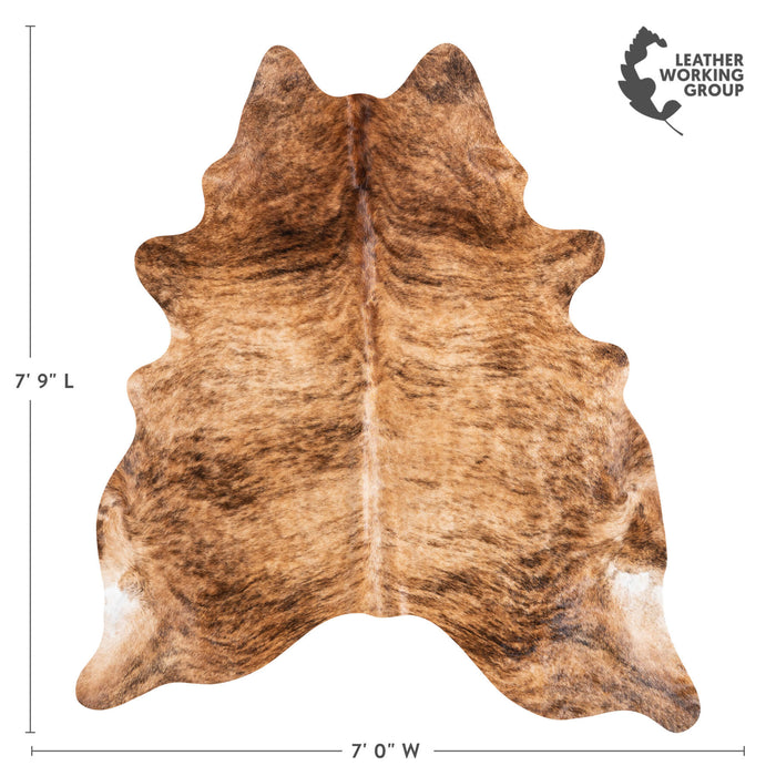 Brindle Cowhide Rug Size 7'9" L x 7'0" W 1332