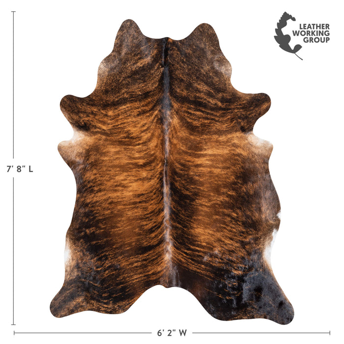 Brindle Cowhide Rug Size 7'8" L x 6'2" W 1339